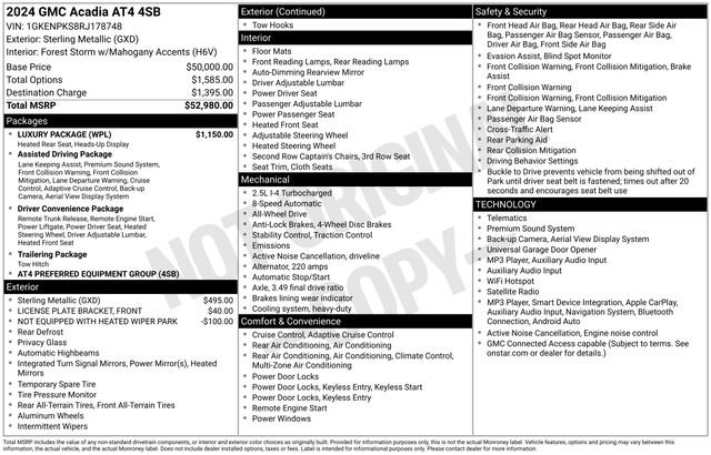 Used 2024 GMC Acadia AT4 w/ Luxury Package AWD/4WD image 20