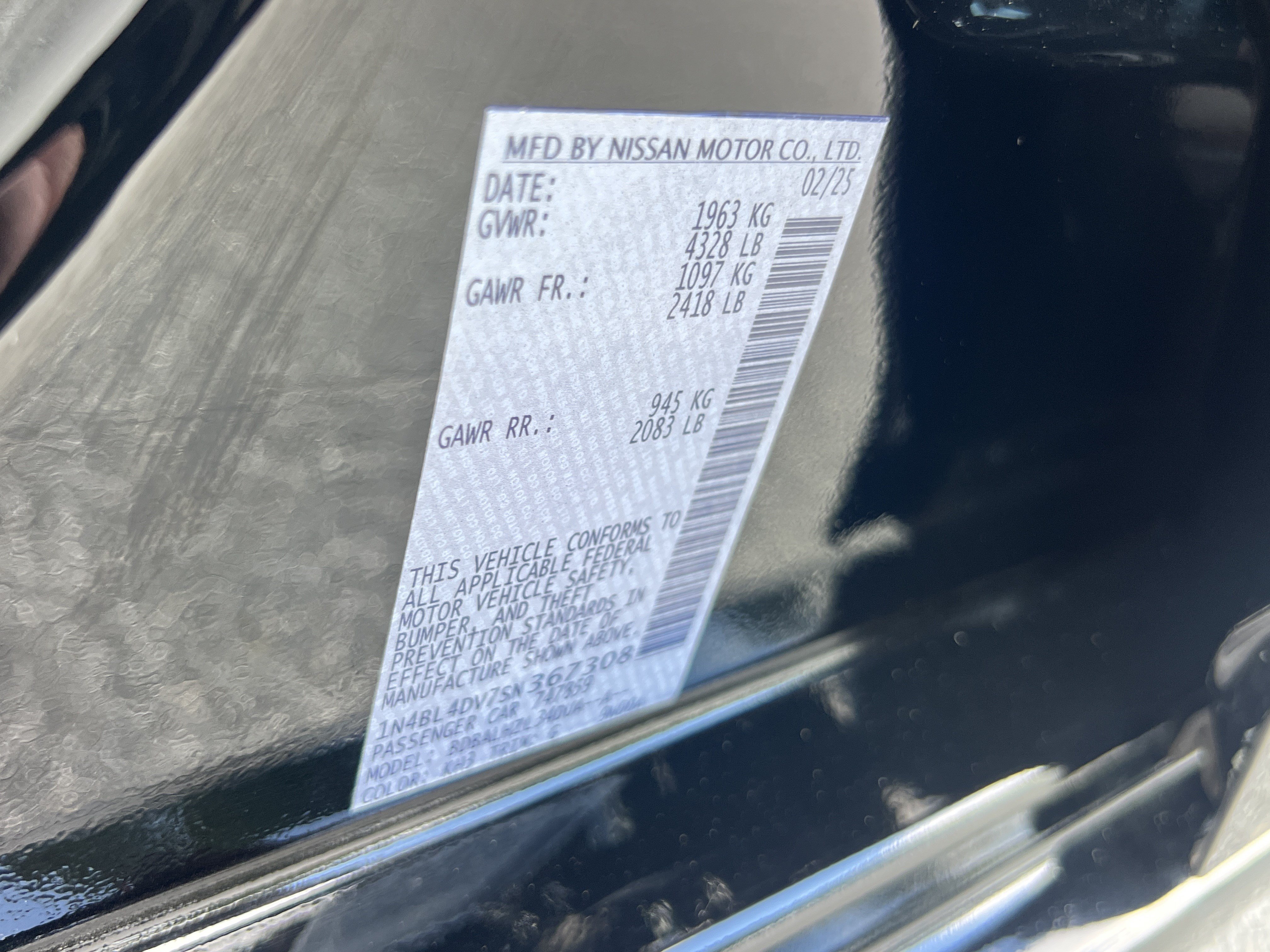 Used 2025 Nissan Altima 2.5 SV FWD image 38