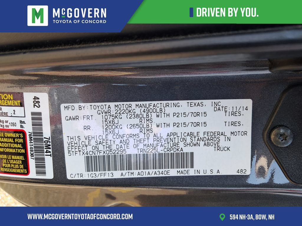 Used 2015 Toyota Tacoma 2WD Access Cab w/ Convenience Package image 24