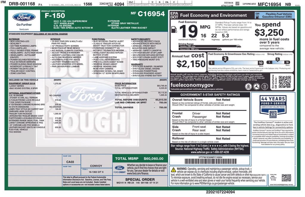 Certified 2021 Ford F150 Lariat AWD/4WD image 37