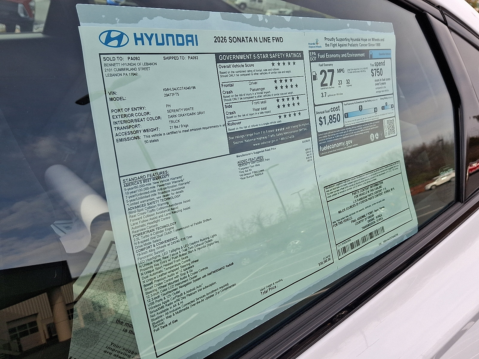 New 2026 Hyundai Sonata N Line image 11