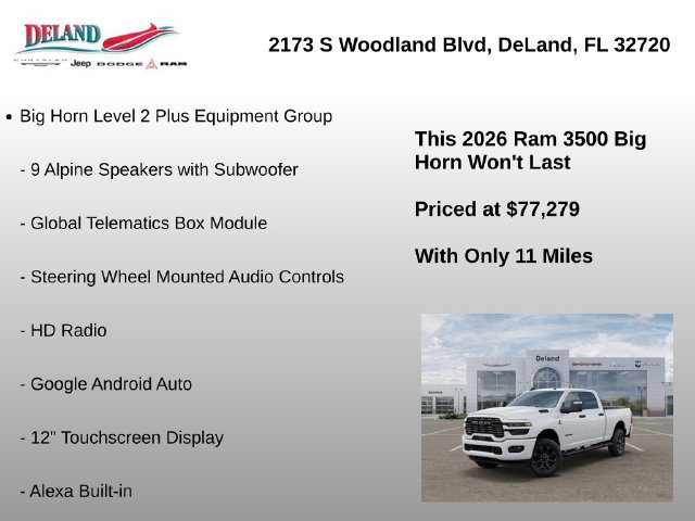 New 2026 RAM 3500 Big Horn AWD/4WD image 39