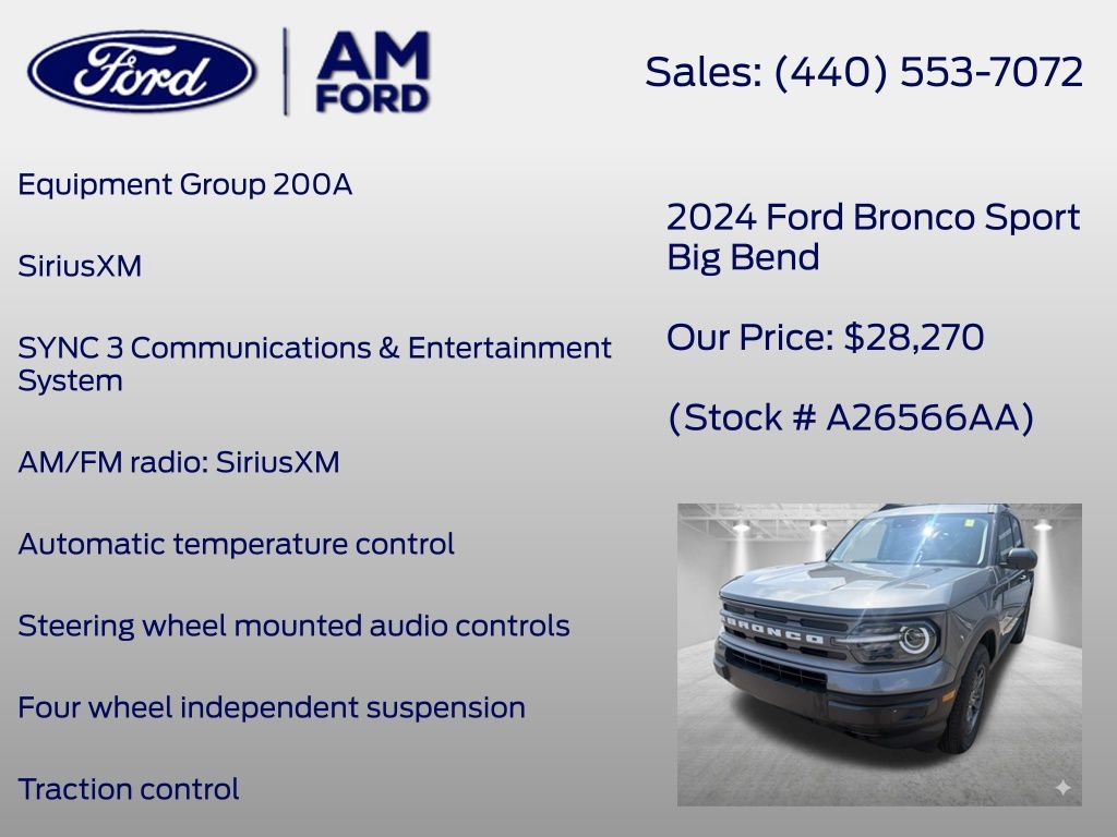 Used 2024 Ford Bronco Sport Big Bend AWD/4WD image 7