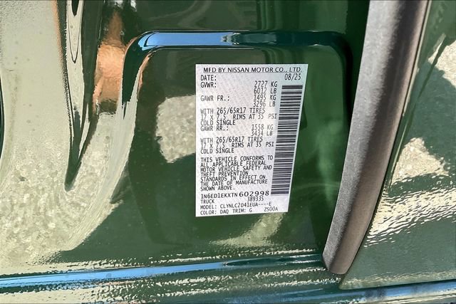 New 2026 Nissan Frontier SV w/ SV Convenience Package image 8