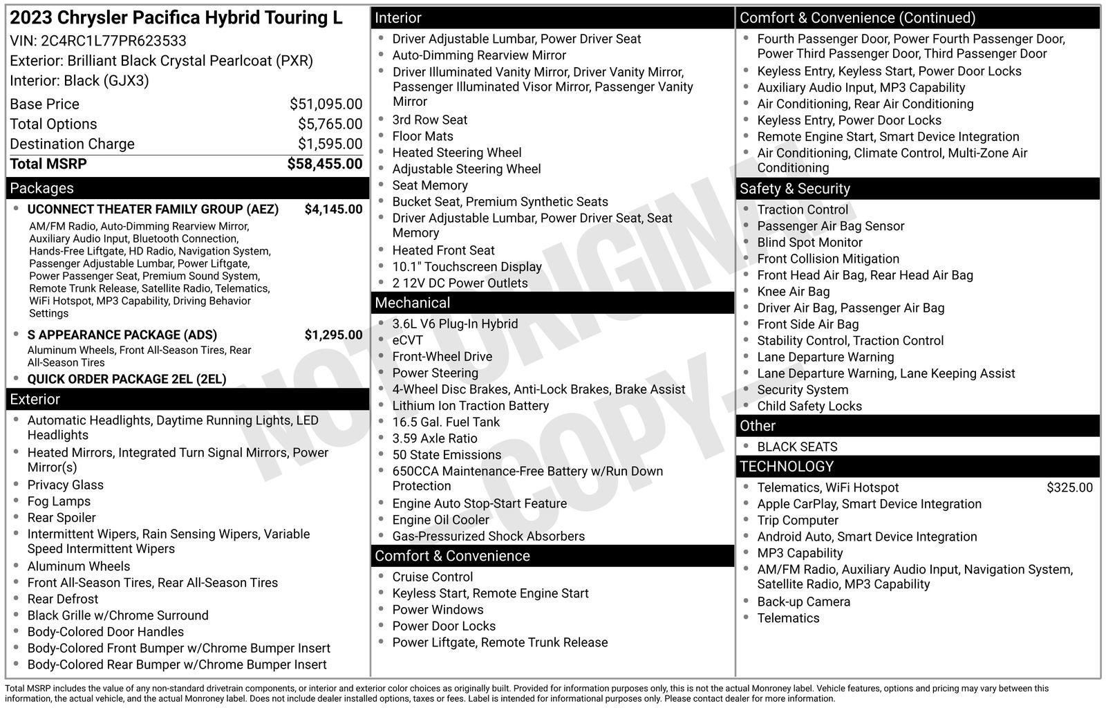 Used 2023 Chrysler Pacifica Touring-L w/ Uconnect Theater Family Group image 51