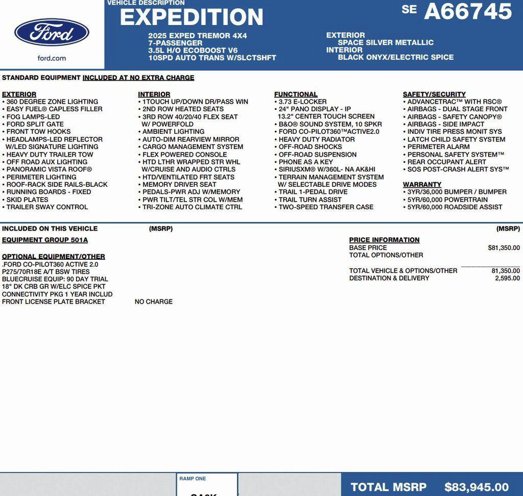 New 2025 Ford Expedition Tremor image 2