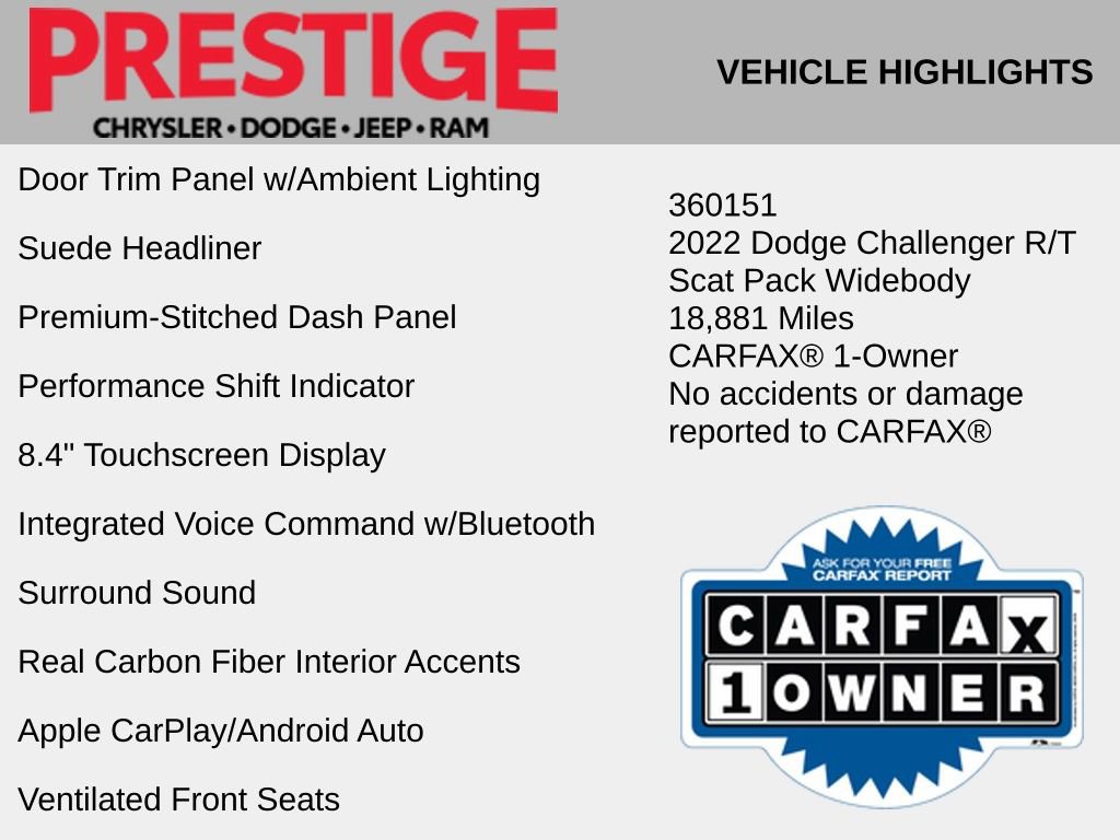 Used 2022 Dodge Challenger R/T Scat Pack RWD image 12