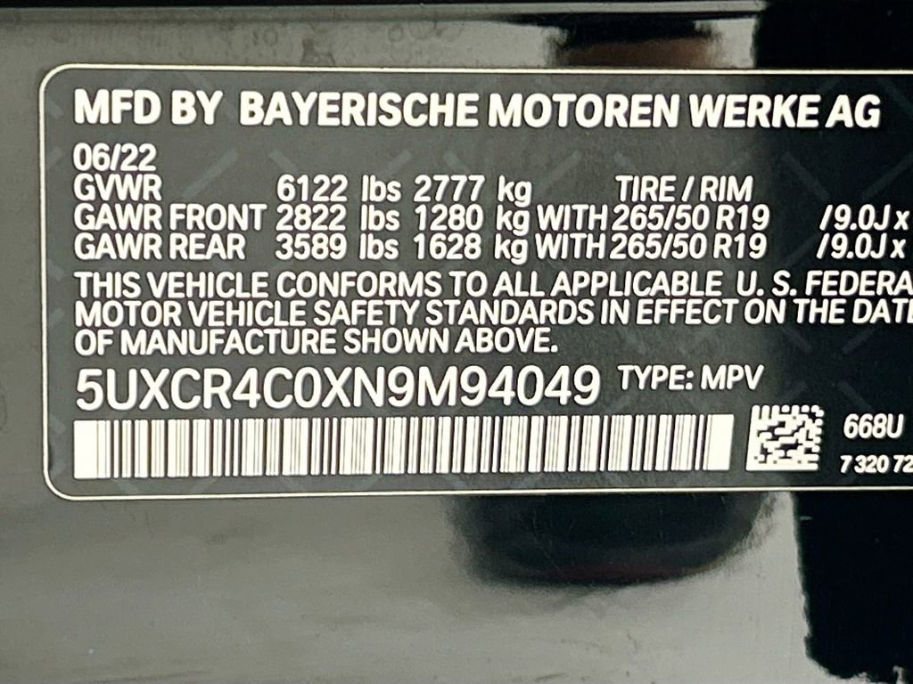 Certified 2022 BMW X5 sDrive40i w/ Climate Comfort Package image 34