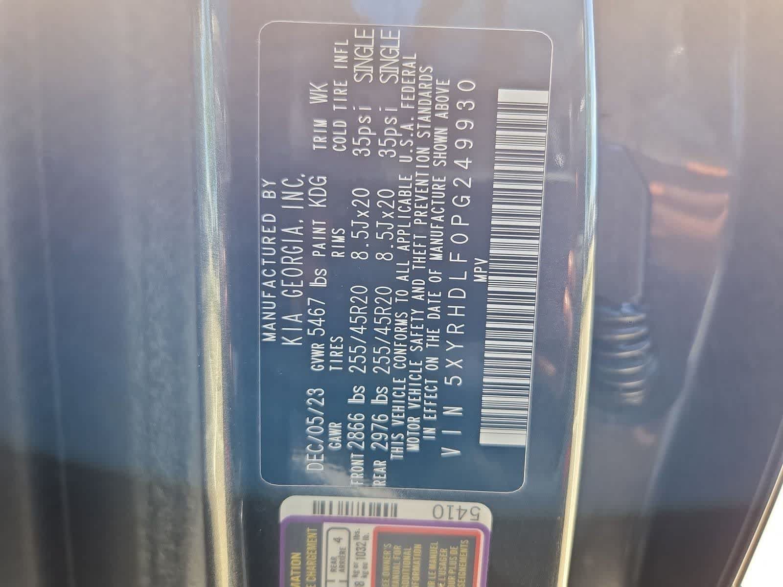 Certified 2023 Kia Sorento X-Line EX AWD/4WD image 35