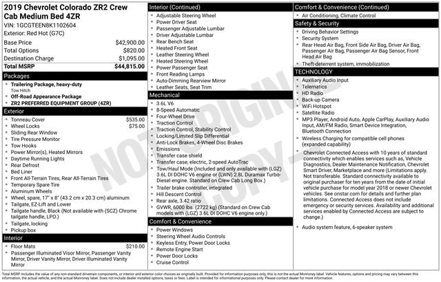 Certified 2019 Chevrolet Colorado ZR2 AWD/4WD image 14