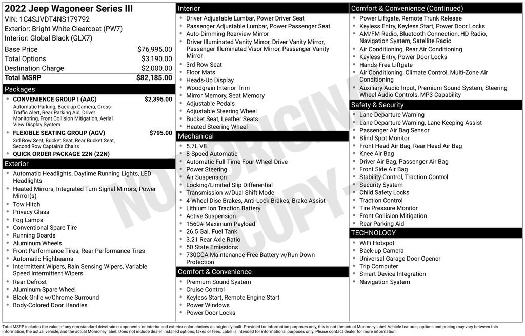 Used 2022 Jeep Wagoneer Series III w/ Convenience Group I image 27