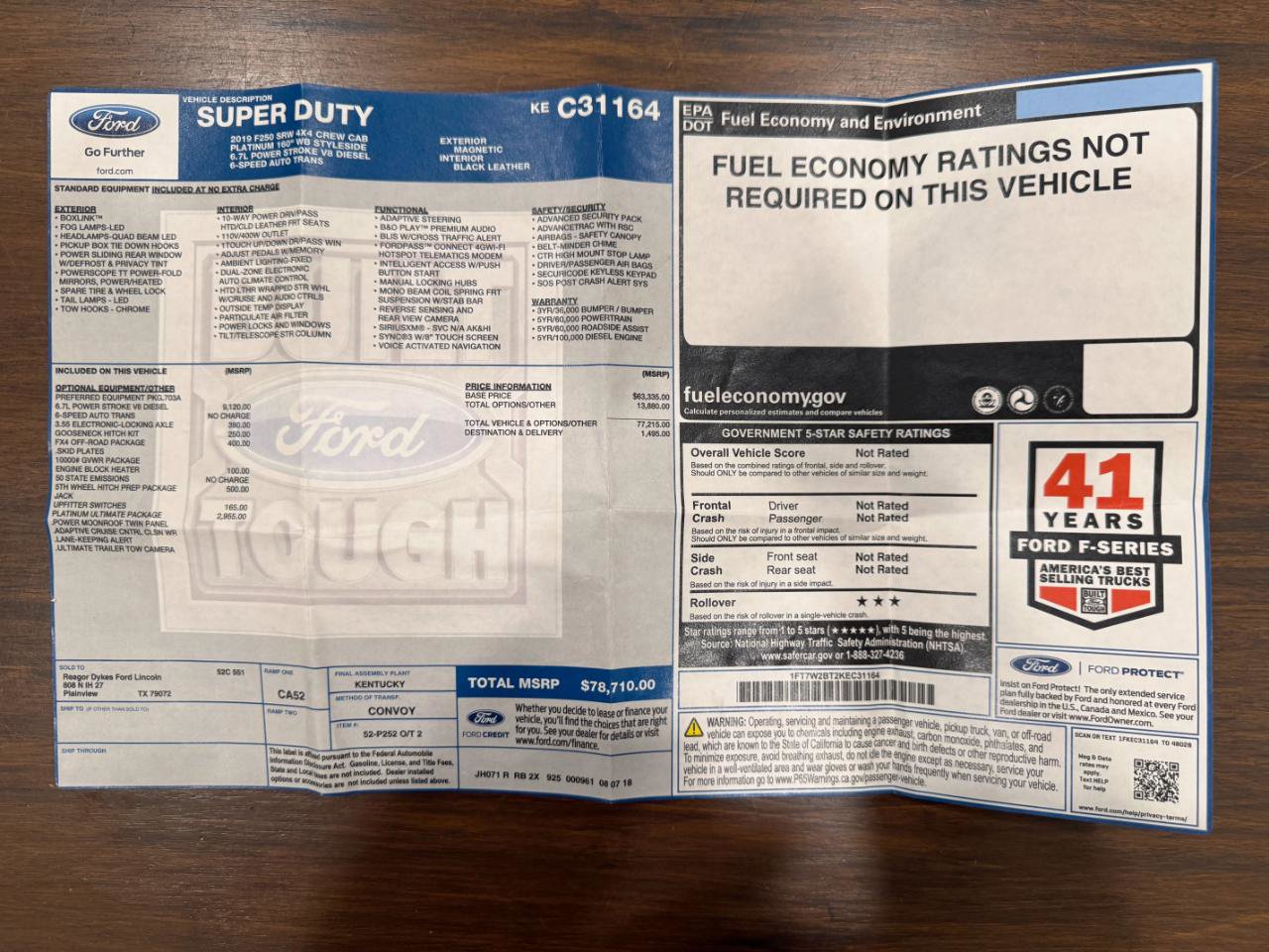 Used 2019 Ford F250 Platinum w/ Platinum Ultimate Package AWD/4WD image 78