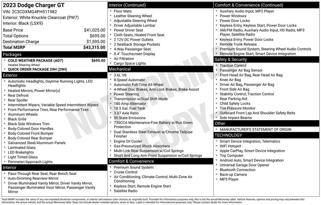 Used 2023 Dodge Charger GT w/ Cold Weather Package image 4