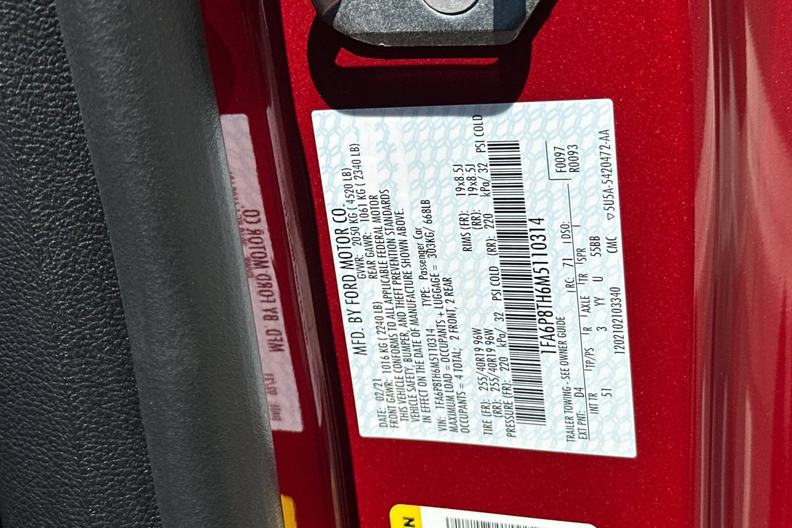 Certified 2021 Ford Mustang Premium w/ Equipment Group 201A RWD image 29