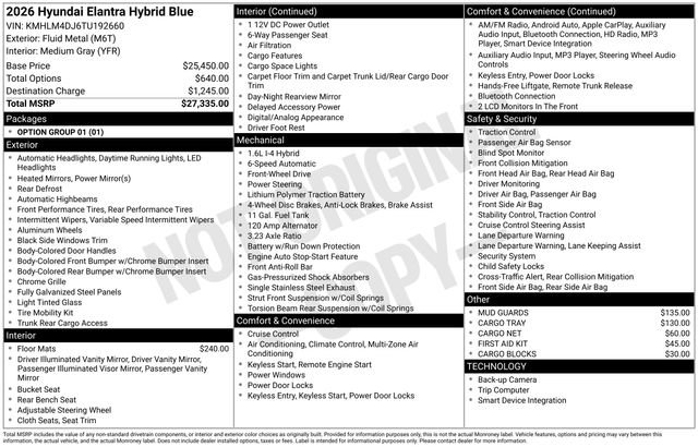 New 2026 Hyundai Elantra Hybrid FWD image 38
