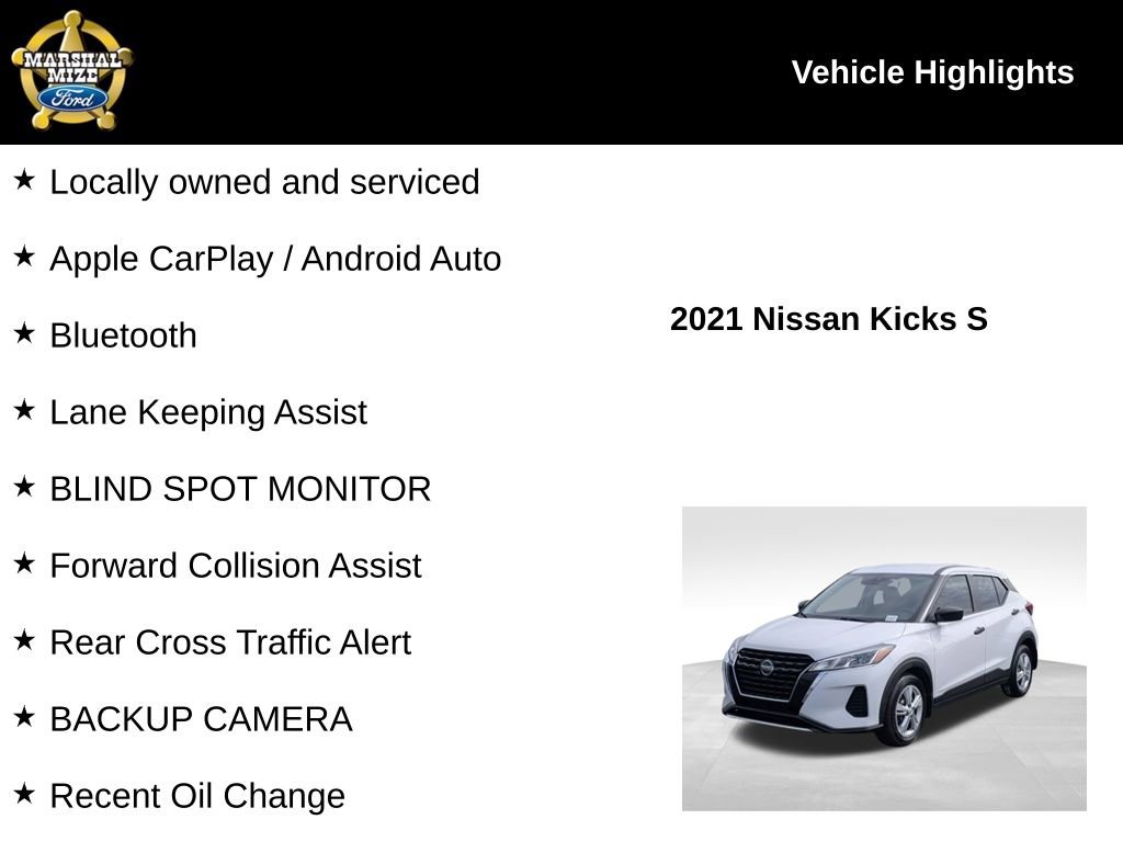 Used 2021 Nissan Kicks S image 2