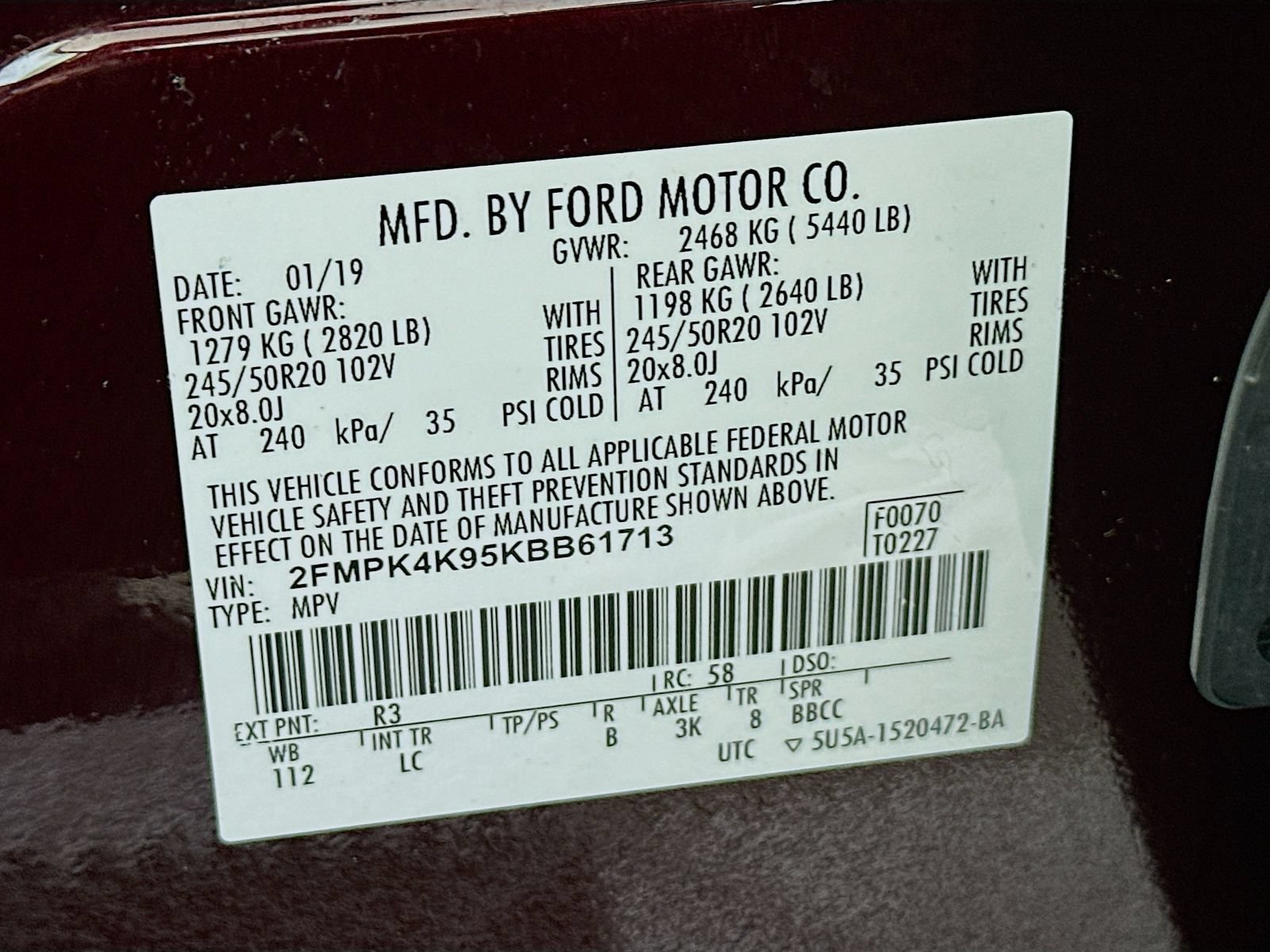 Used 2019 Ford Edge Titanium w/ Cold Weather Package AWD/4WD image 31
