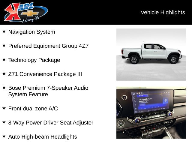 Certified 2026 Chevrolet Colorado Z71 w/ Technology Package AWD/4WD image 2
