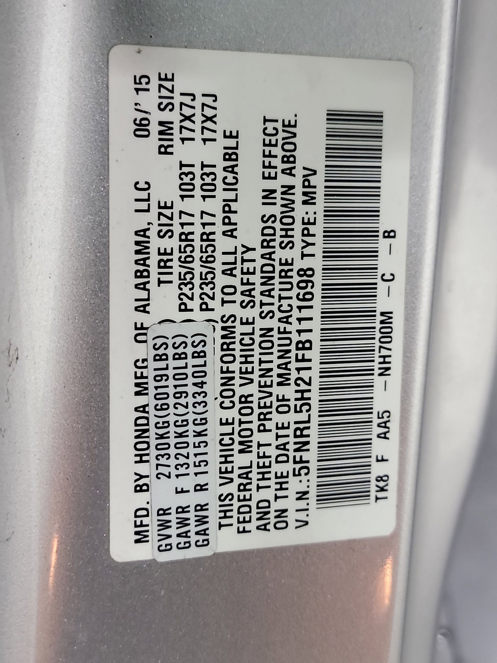 Used 2015 Honda Odyssey LX image 32