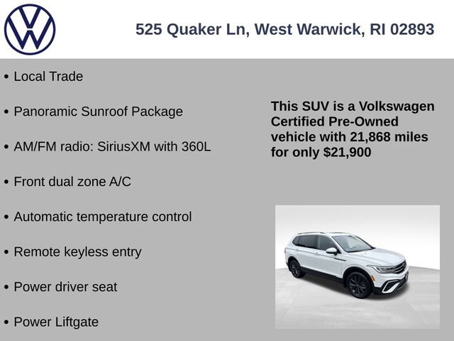 Certified 2022 Volkswagen Tiguan SE w/ Panoramic Sunroof Package image 7