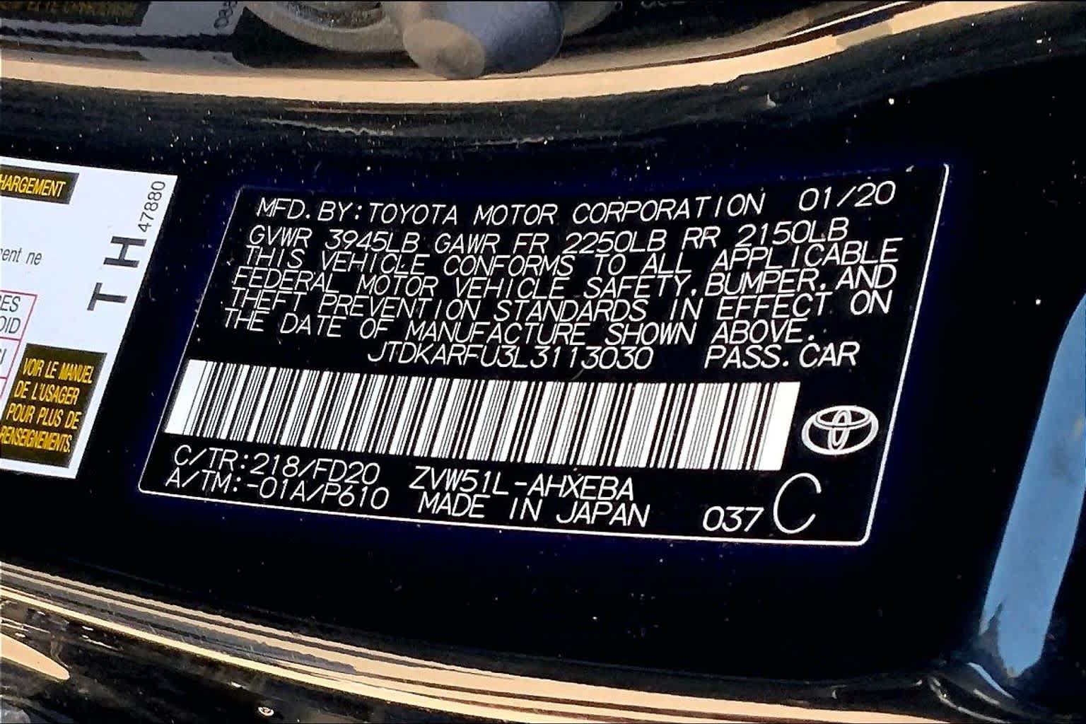 Used 2020 Toyota Prius LE FWD image 33