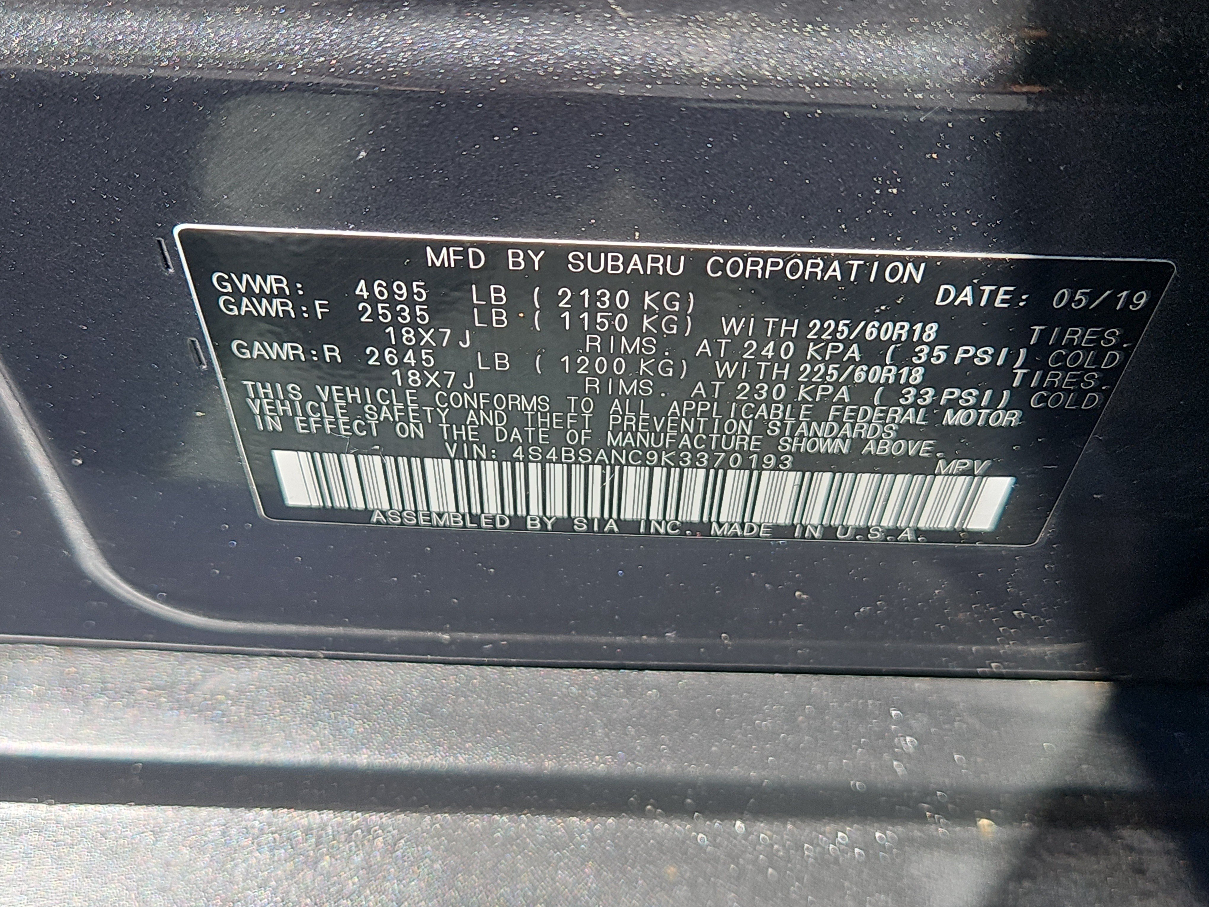 Used 2019 Subaru Outback 2.5i Limited AWD/4WD image 6