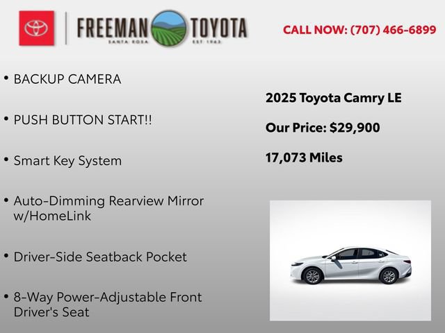 Used 2025 Toyota Camry LE w/ Convenience Package FWD image 9