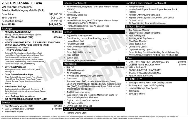 Used 2020 GMC Acadia SLT w/ Premium Package image 3