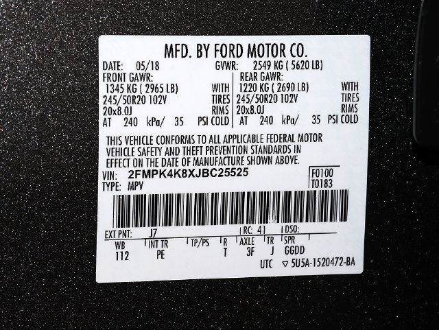 Used 2018 Ford Edge Titanium w/ Equipment Group 302A AWD/4WD image 40
