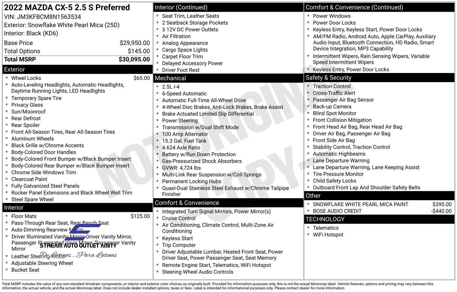 Used 2022 MAZDA CX-5 AWD 2.5 S w/ Preferred Package image 40