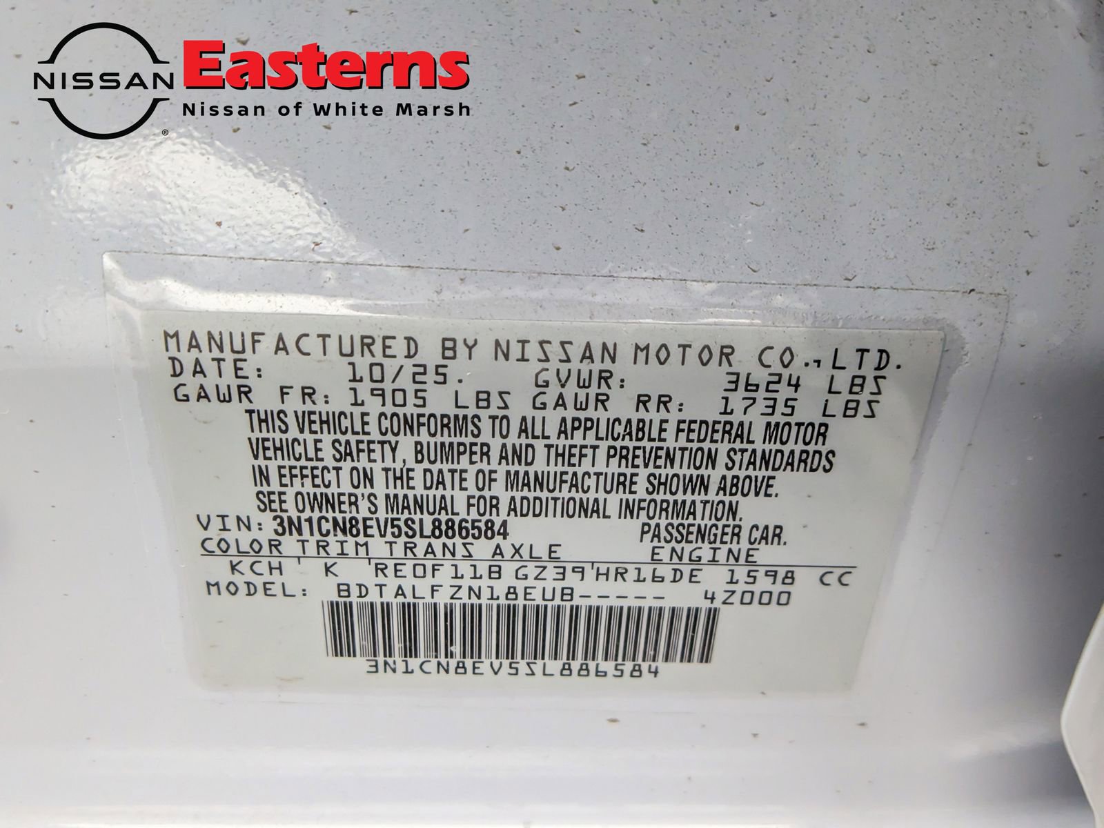 New 2025 Nissan Versa SV w/ Trunk Package image 30