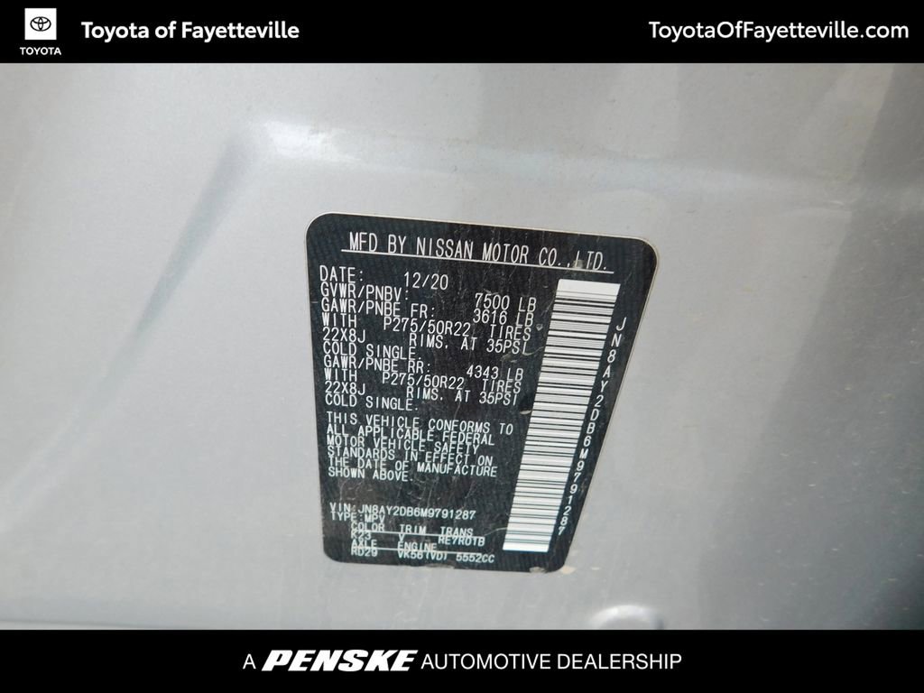 Used 2021 Nissan Armada Platinum w/ Captain's Chairs Package AWD/4WD image 9