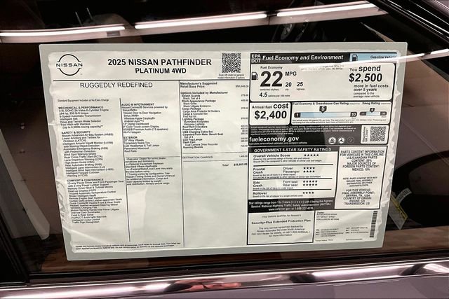 New 2025 Nissan Pathfinder Platinum w/ Lighting Package (N93) image 40