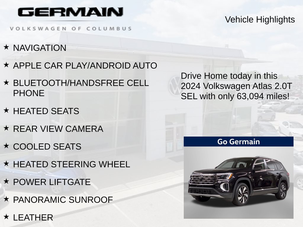 Used 2024 Volkswagen Atlas SEL AWD/4WD image 4