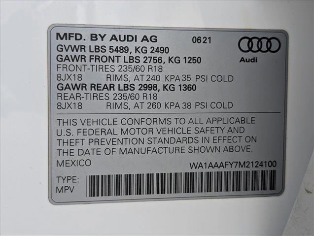 Used 2021 Audi Q5 2.0T Premium w/ Convenience Package AWD/4WD image 20