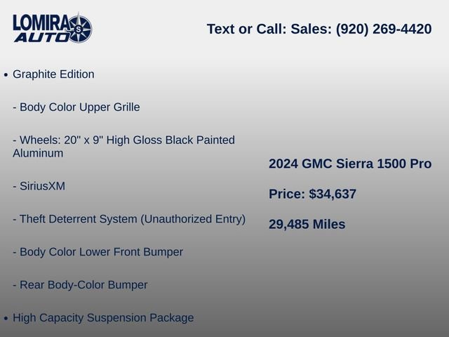 Used 2024 GMC Sierra 1500 Pro w/ Graphite Edition AWD/4WD image 15