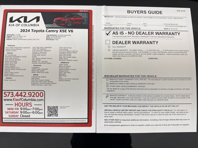 Used 2024 Toyota Camry XSE image 33