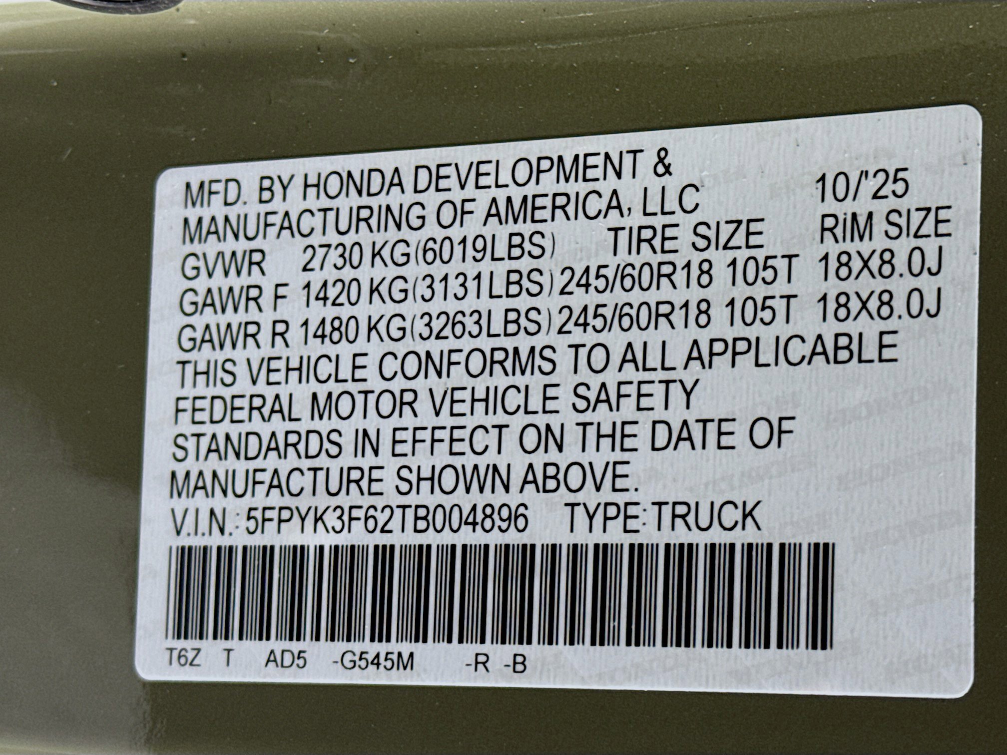 New 2026 Honda Ridgeline TrailSport image 32