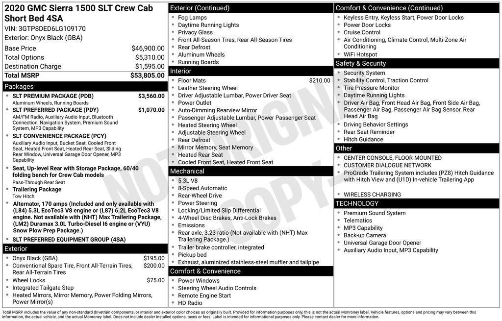 Used 2020 GMC Sierra 1500 SLT w/ SLT Premium Package image 60