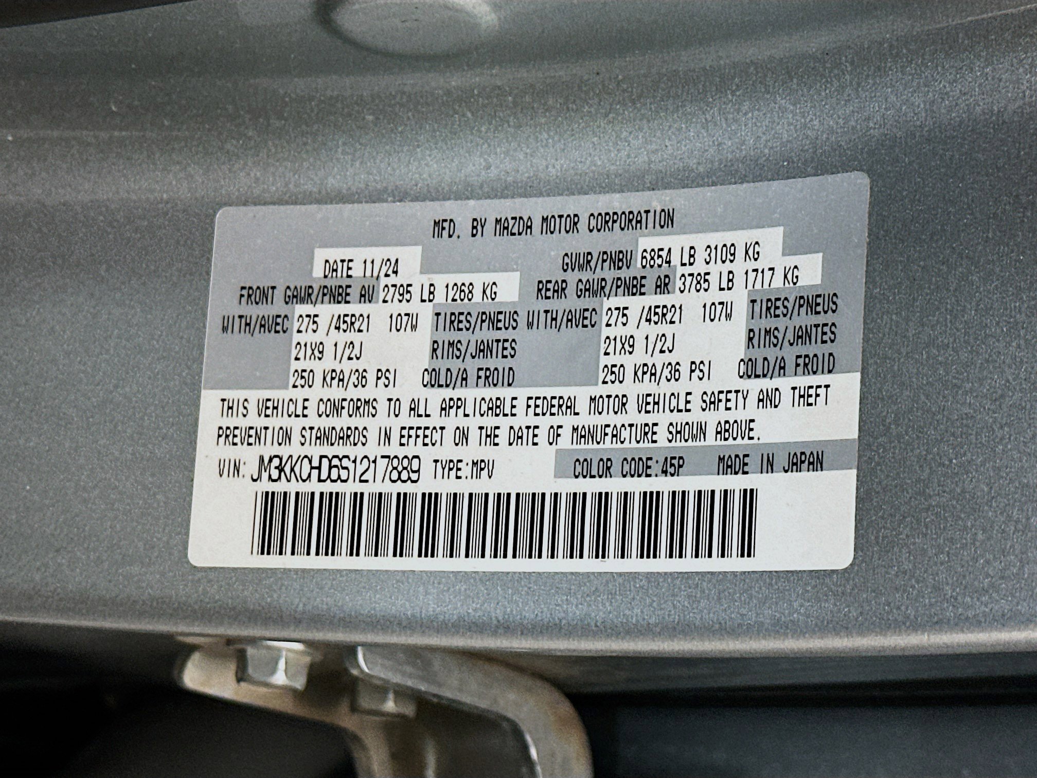 Used 2025 MAZDA CX-90 3.3 Turbo w/ Premium Sport Pkg image 12