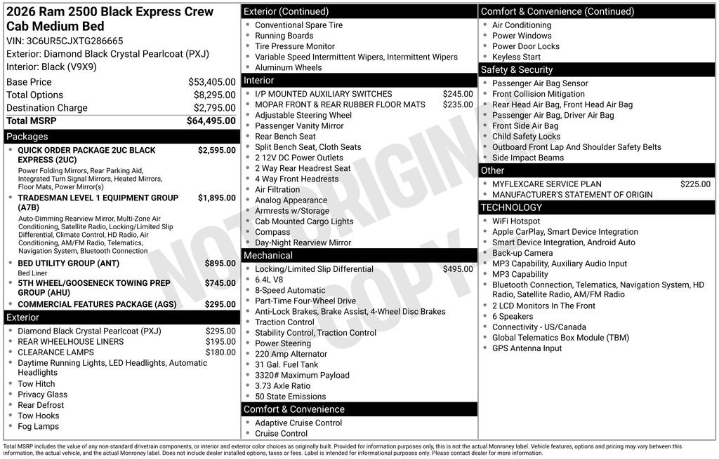 Used 2026 RAM 2500 Tradesman AWD/4WD image 36