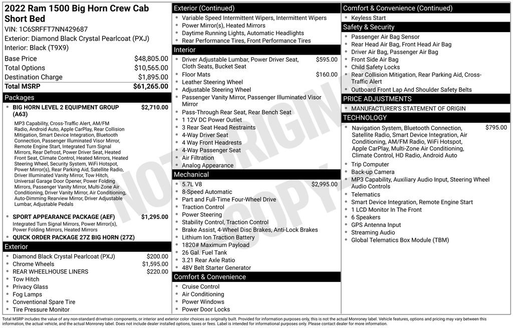 Used 2022 RAM 1500 Big Horn AWD/4WD image 13