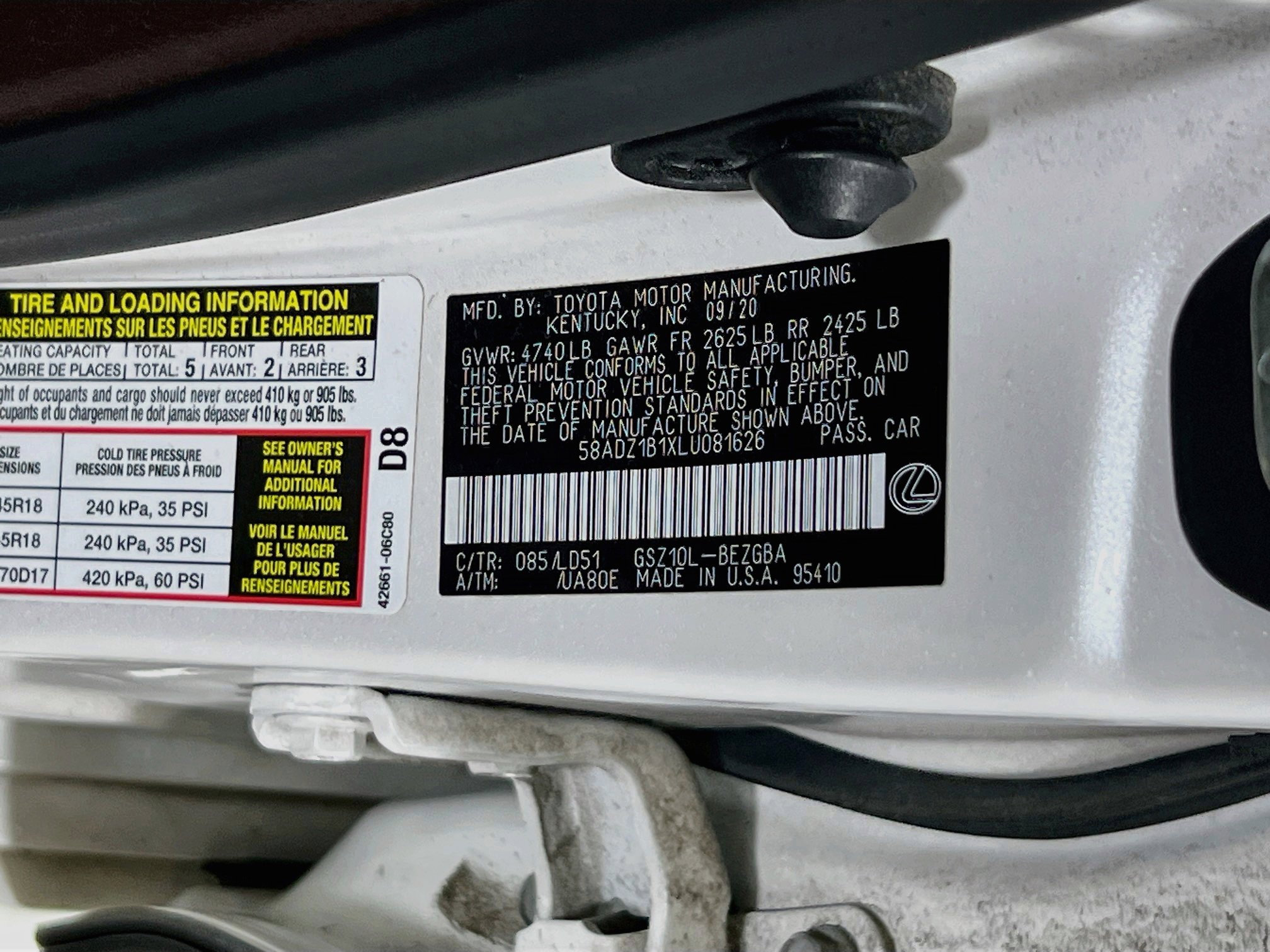 Used 2020 Lexus ES 350 w/ Premium Package FWD image 30