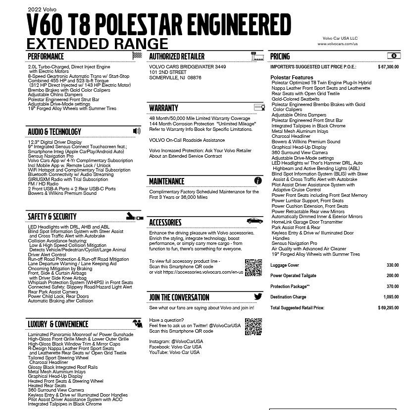 Used 2022 Volvo V60 T8 Polestar AWD/4WD image 35