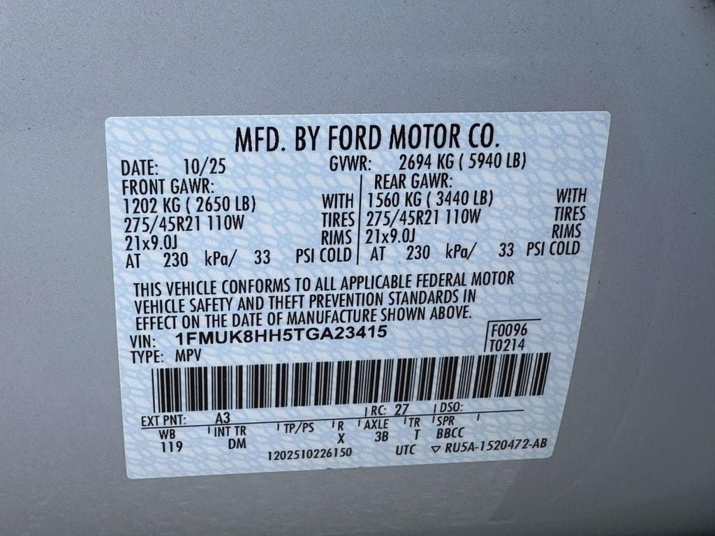 New 2026 Ford Explorer Platinum w/ LUX Leather Package AWD/4WD image 26