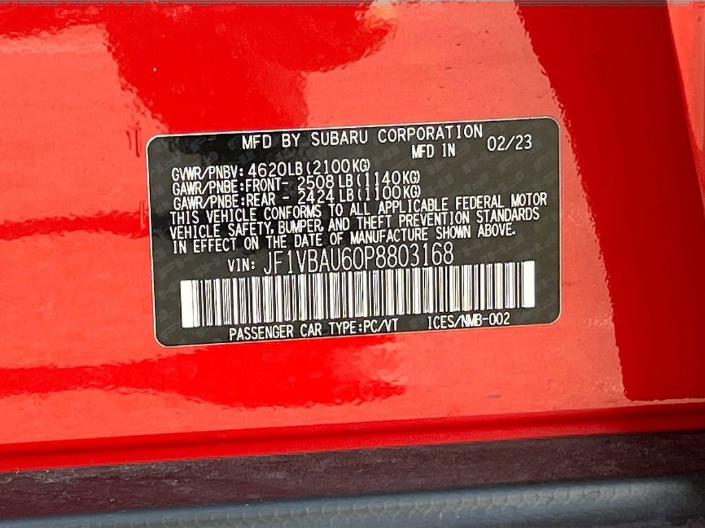 Used 2023 Subaru WRX GT w/ Popular Package #2A image 32