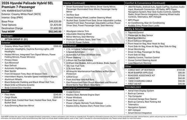 New 2026 Hyundai Palisade SEL Premium image 30