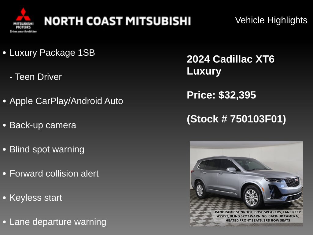Used 2024 Cadillac XT6 Luxury w/ LPO, Floor Liner Package AWD/4WD image 2