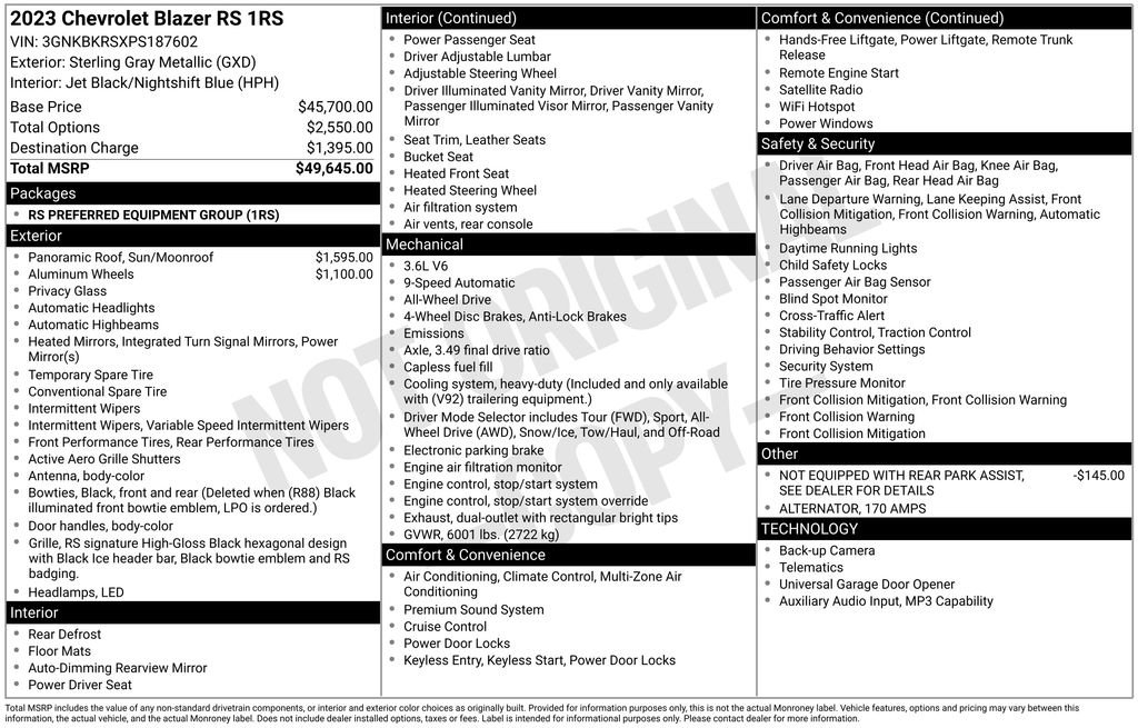 Certified 2023 Chevrolet Blazer RS image 7