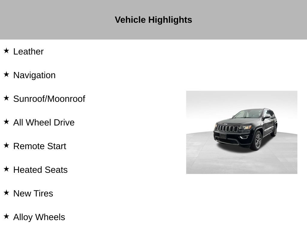 Used 2017 Jeep Grand Cherokee Limited AWD/4WD image 9